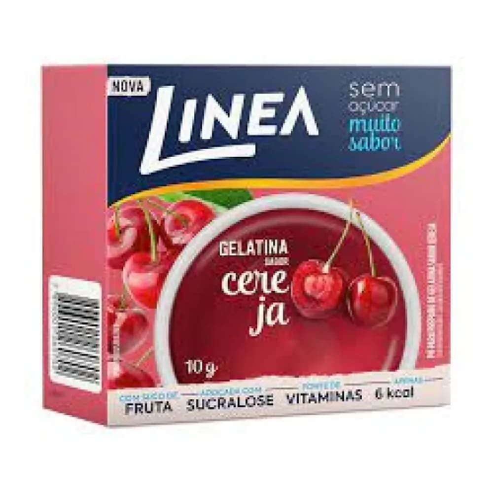 Gelatina em po linea zero acucar cereja caixa 10g