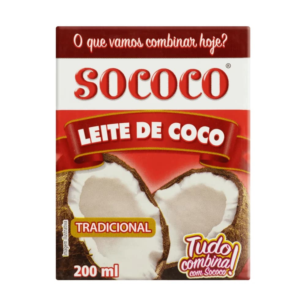 Leite de coco tradicional sococo 200ml