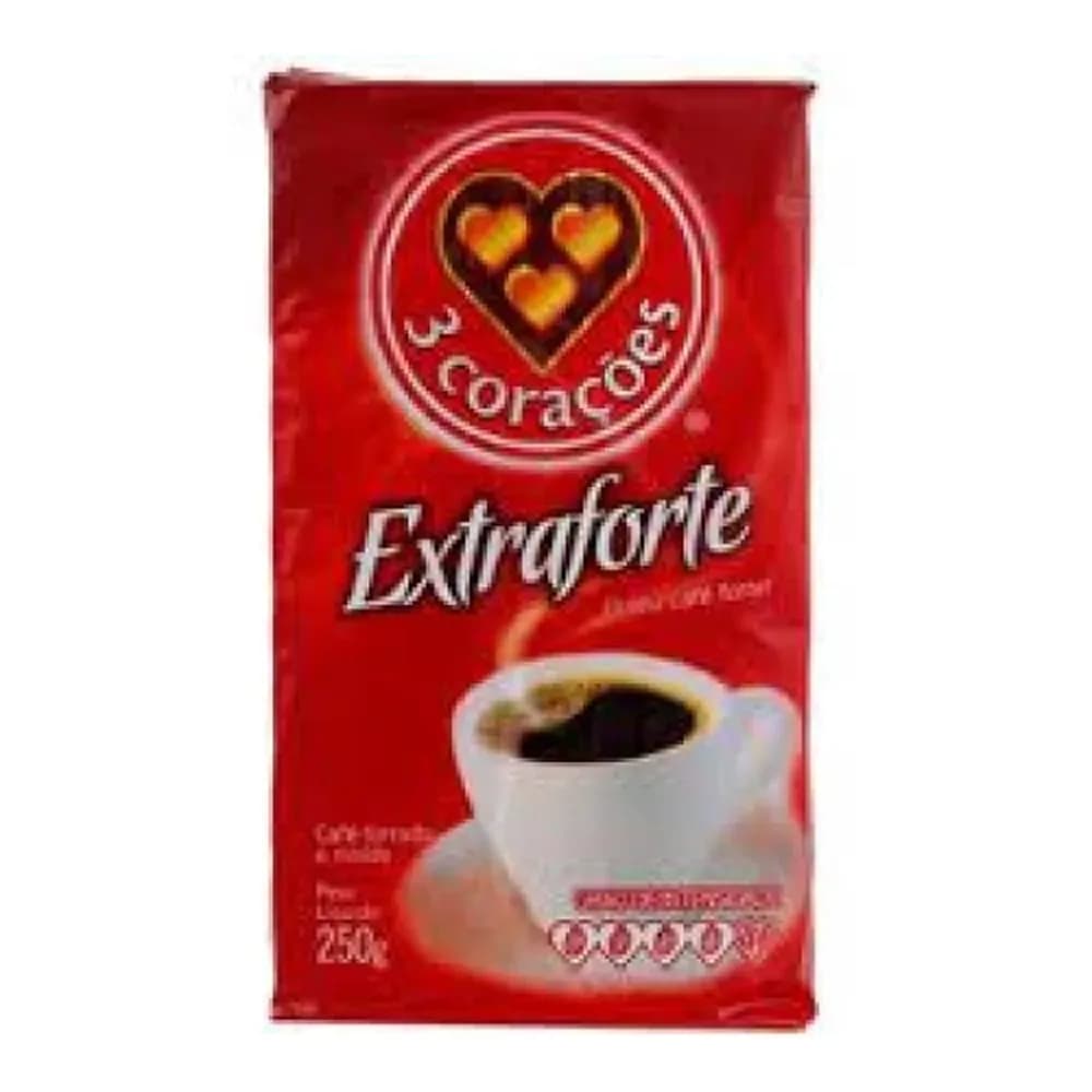 Cafe em po extraforte 3 coracoes 250g