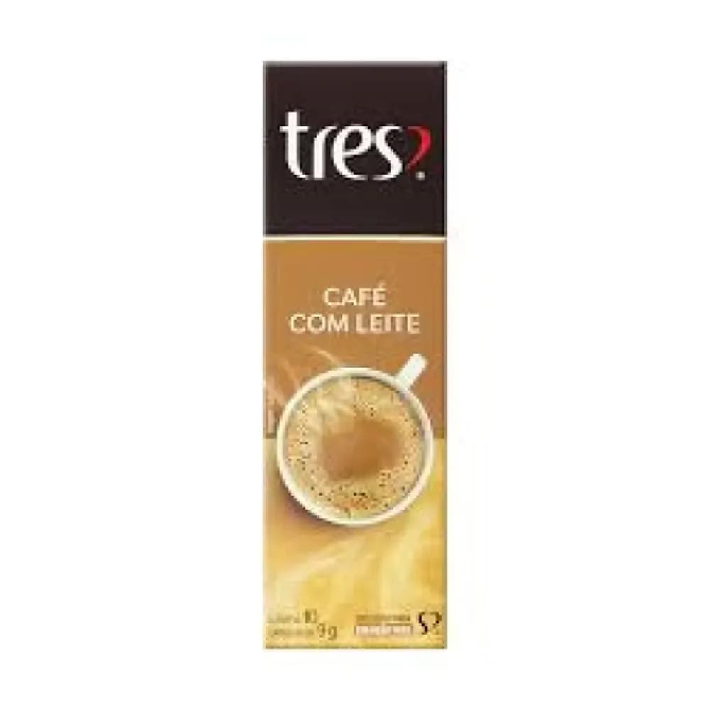Capsula de cafe com leite 3 coracoes 10un