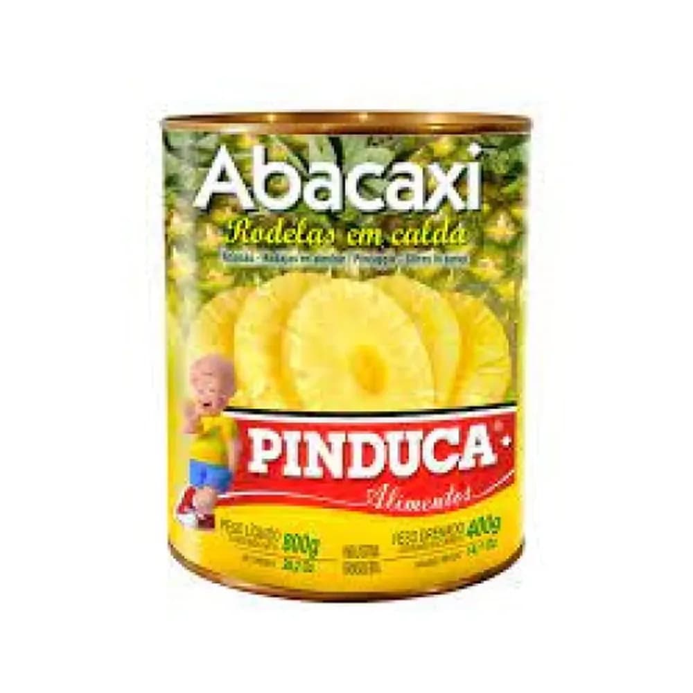 Abacaxi em calda rodela lata pinduca 400g