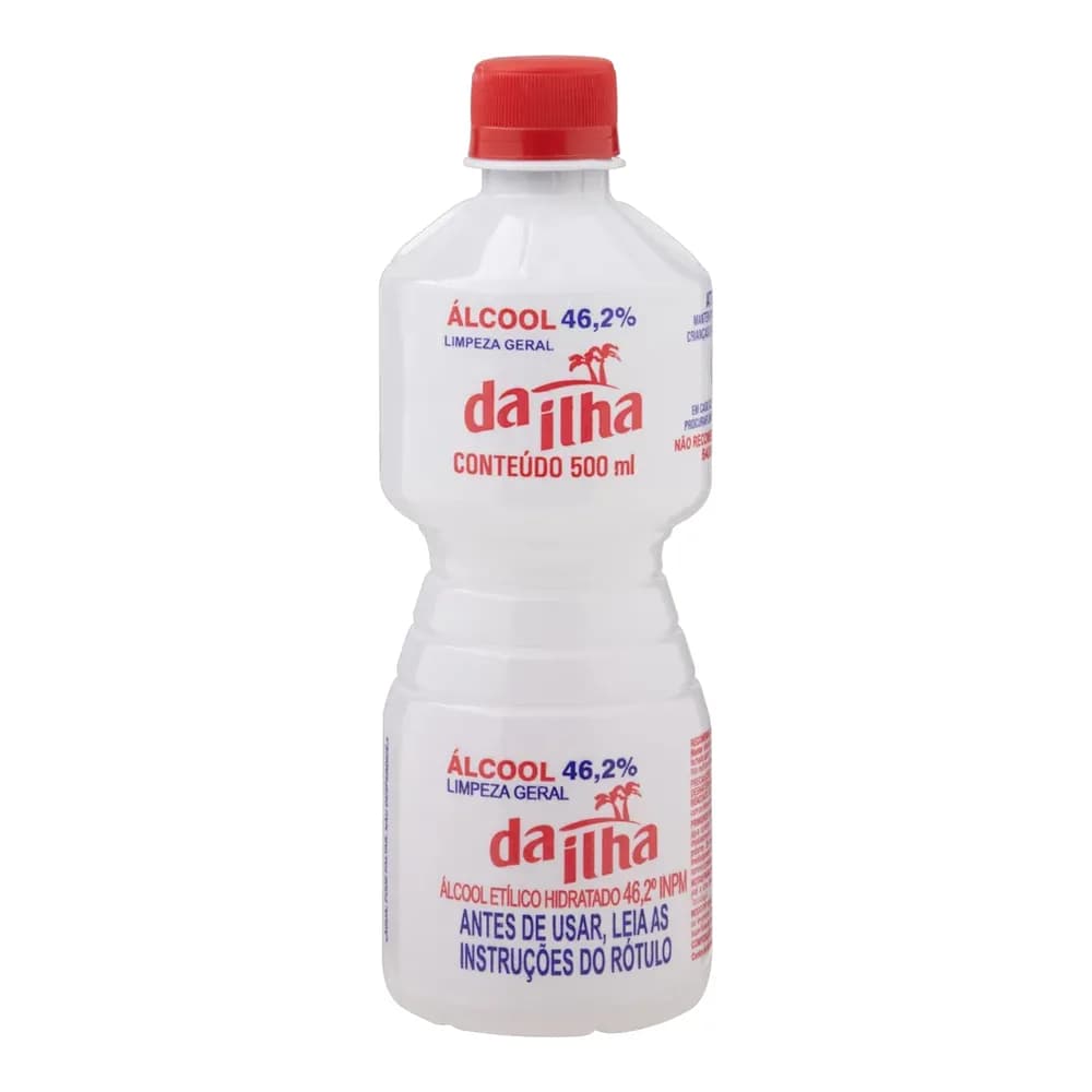 Alcool da ilha 46,2o embalagem 500ml