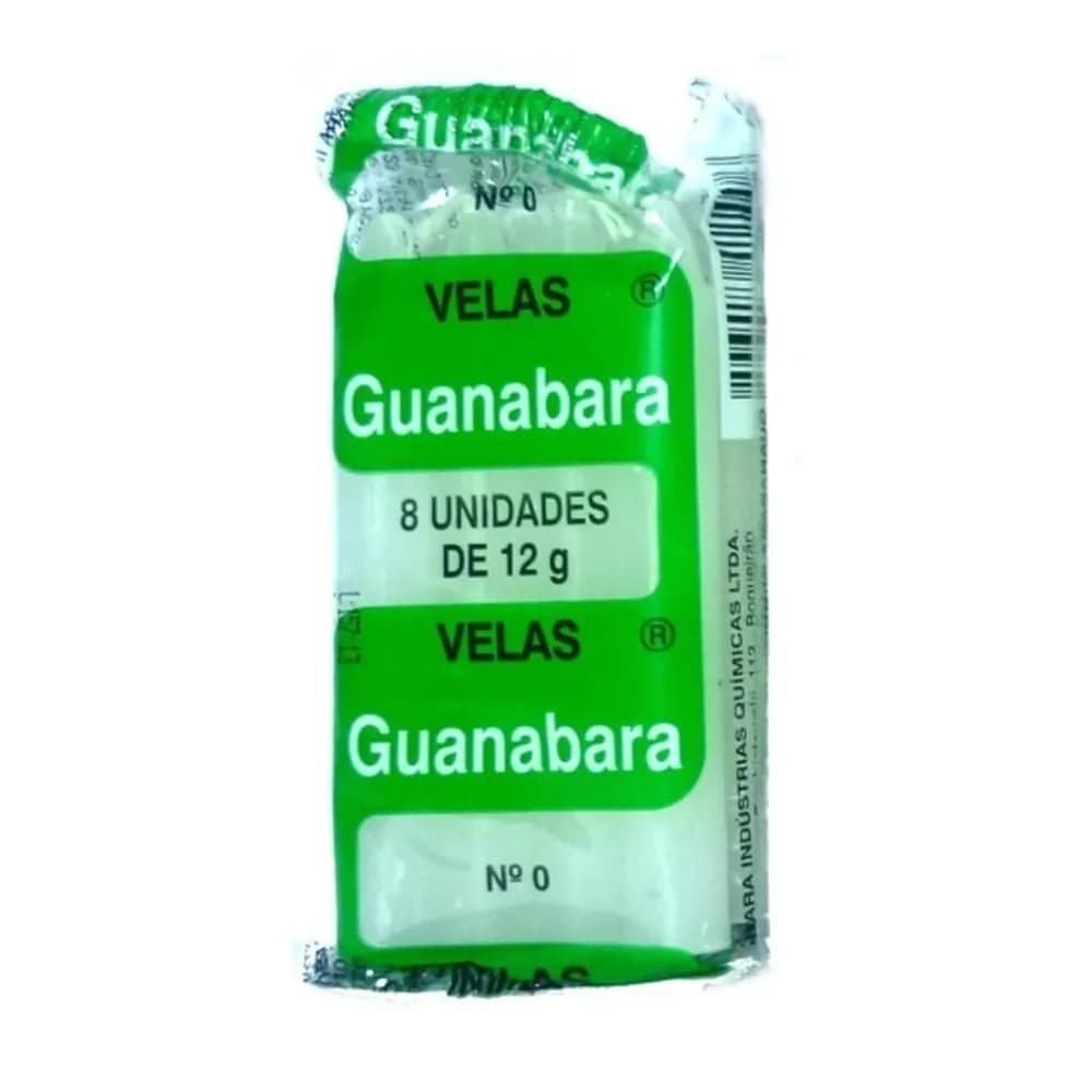 Vela guanabara no0 embalagem 8un