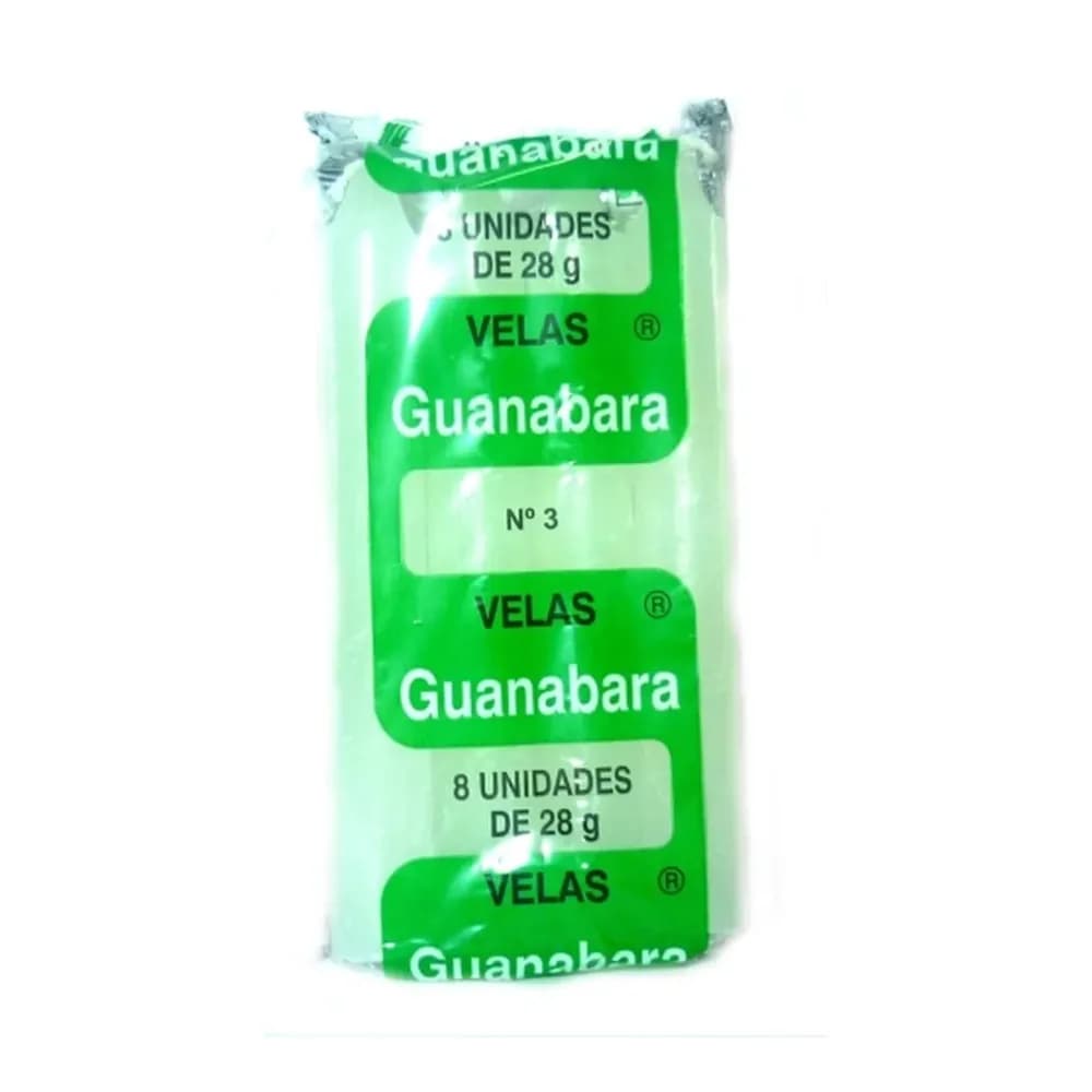 Vela guanabara n3 embalagem 8 un