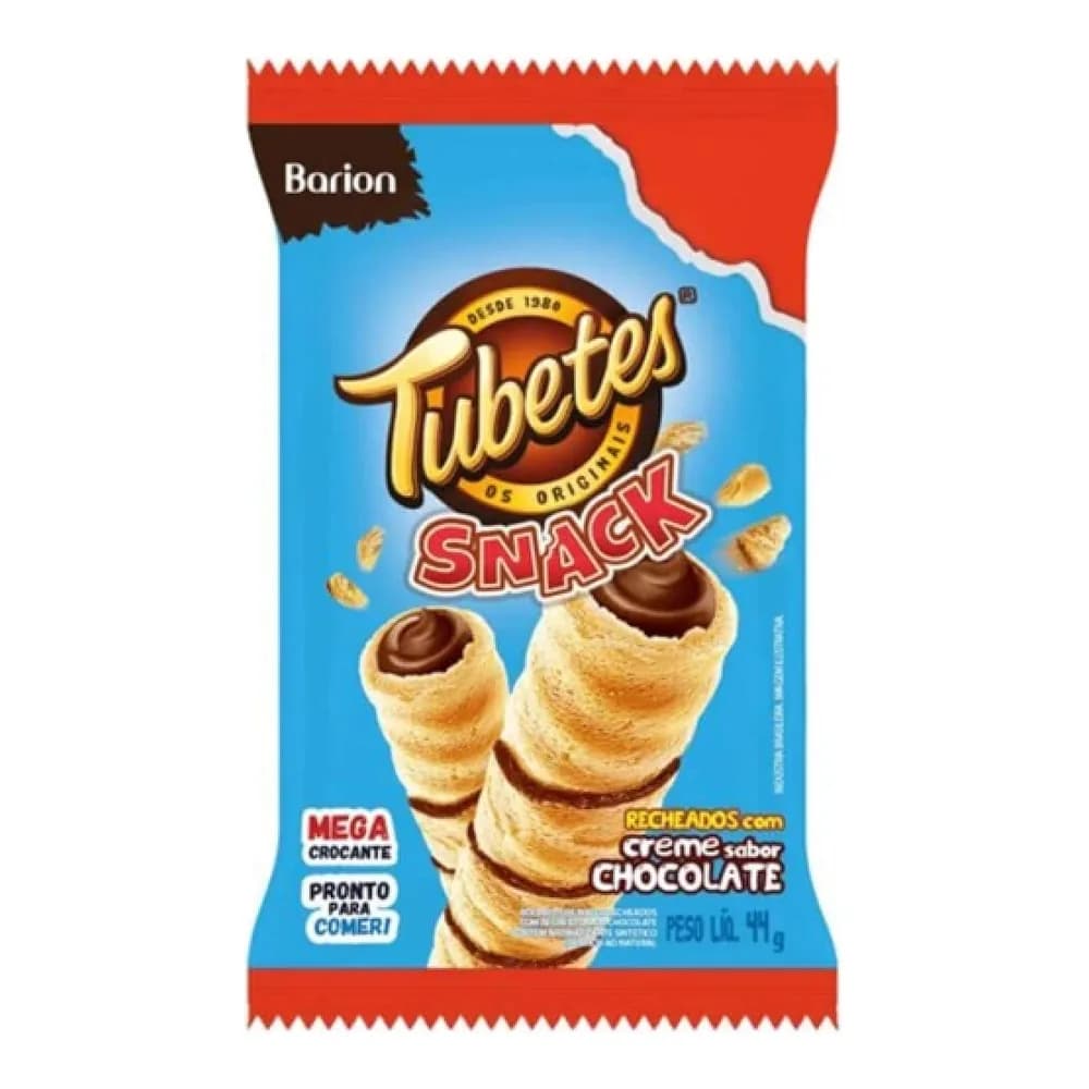 Tubetes barion snack chocolate 44g.