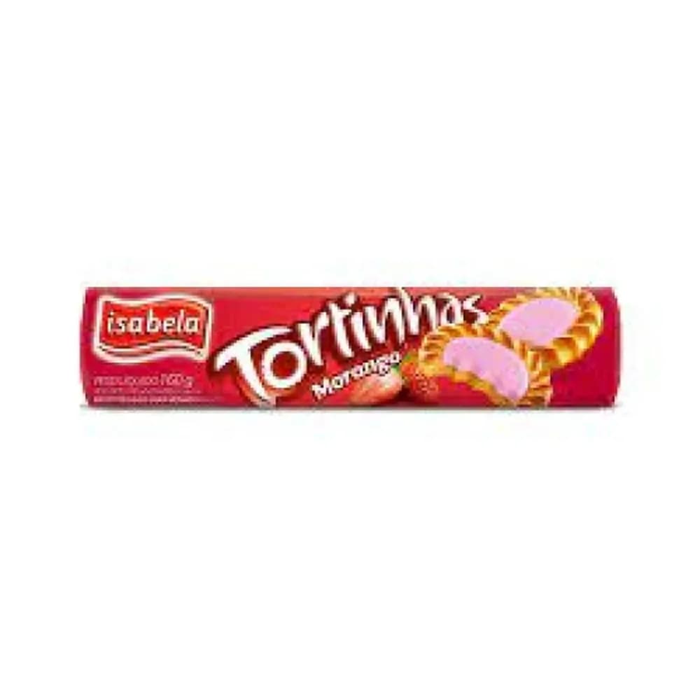 Biscoito recheado tortinhas morango isabela 140g