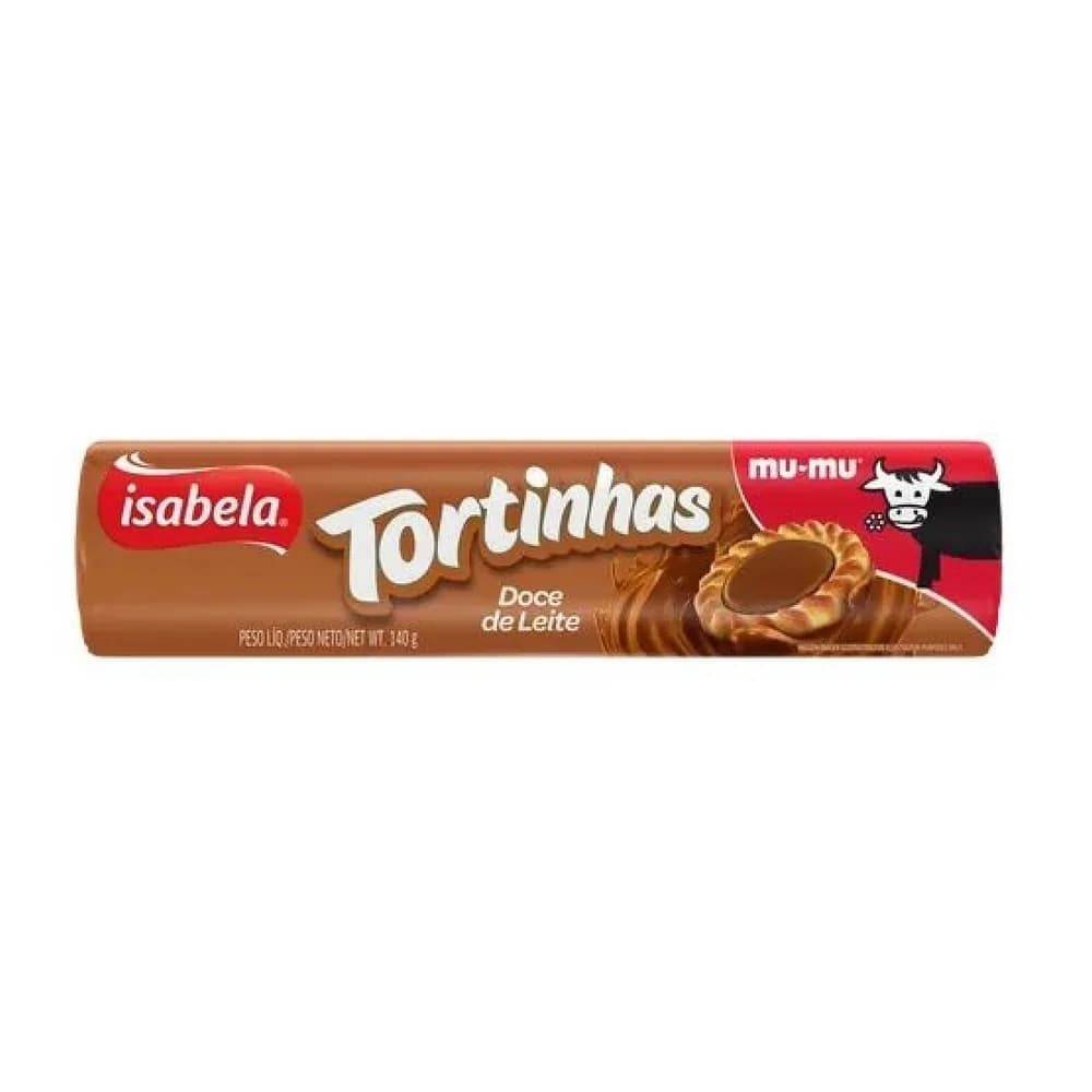 Biscoito recheado tortinhas doce de leite isabela 140g
