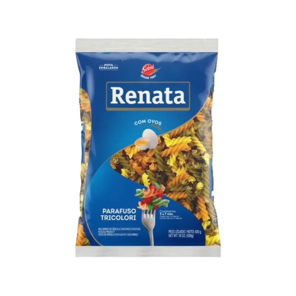 Macarrao com ovos renata tricolori parafuso pacote 500g