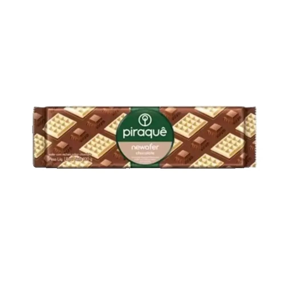 Biscoito newafer sabor chocolate piraque 100g