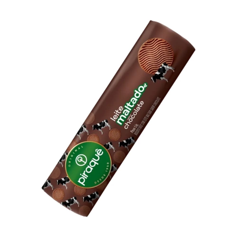 Biscoito leite maltado chocolate piraque 132g