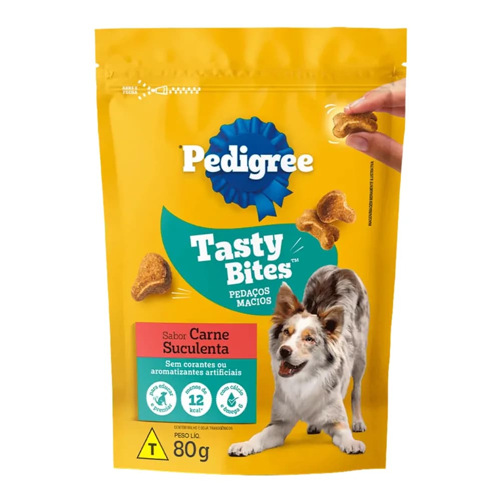 Sache tasty bites pedigree leite 80g