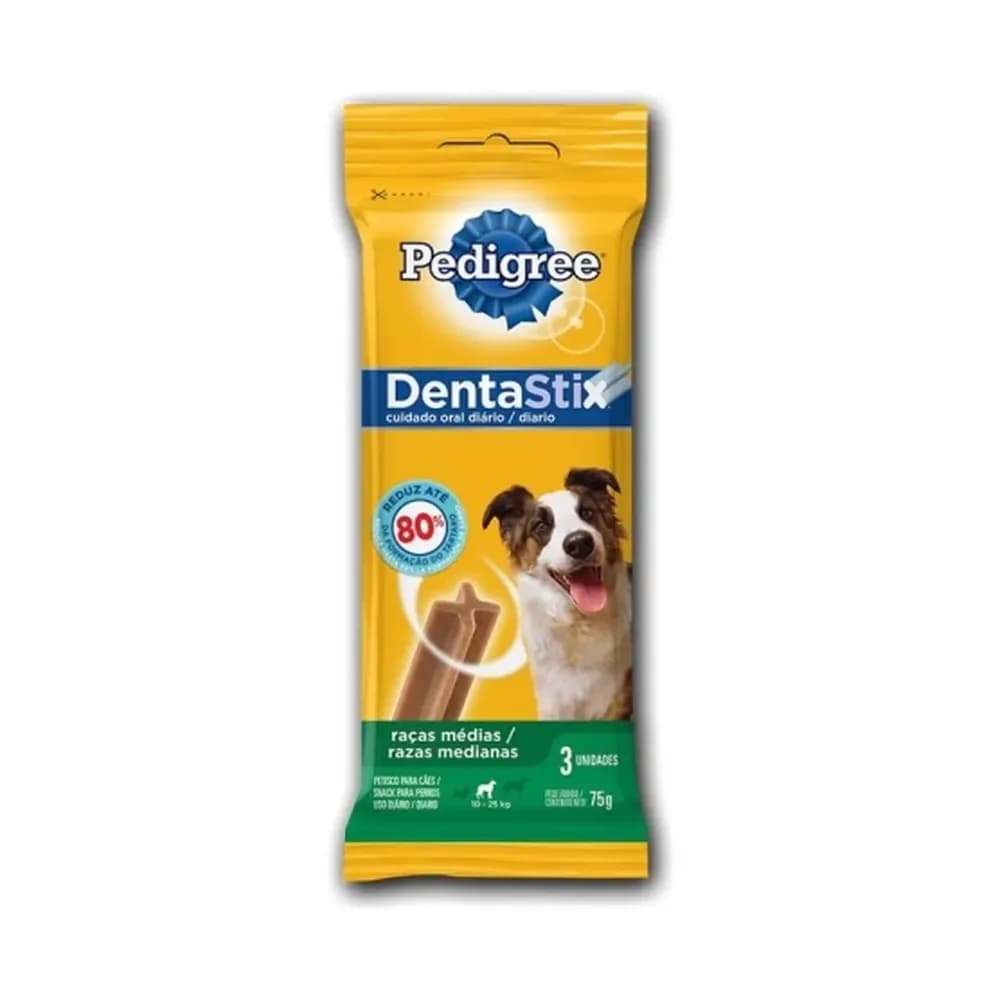 Petisco cuidado oral para caes adultos racas medias pedigree dentastix com 3un