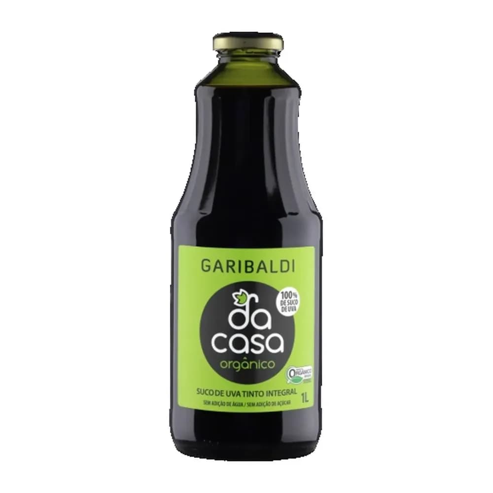 Suco pronto garibaldi da casa uva organico garrafa 1l