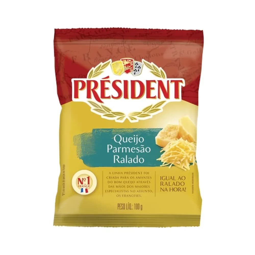 Queijo parmesao ralado president 100g