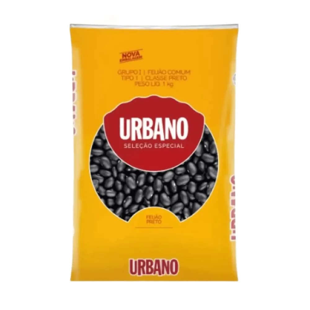 Feijao preto urbano pacote 1kg