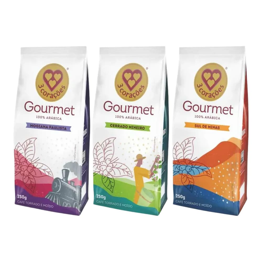 Cafe gourmet sul de minas 3 coracoes 250g