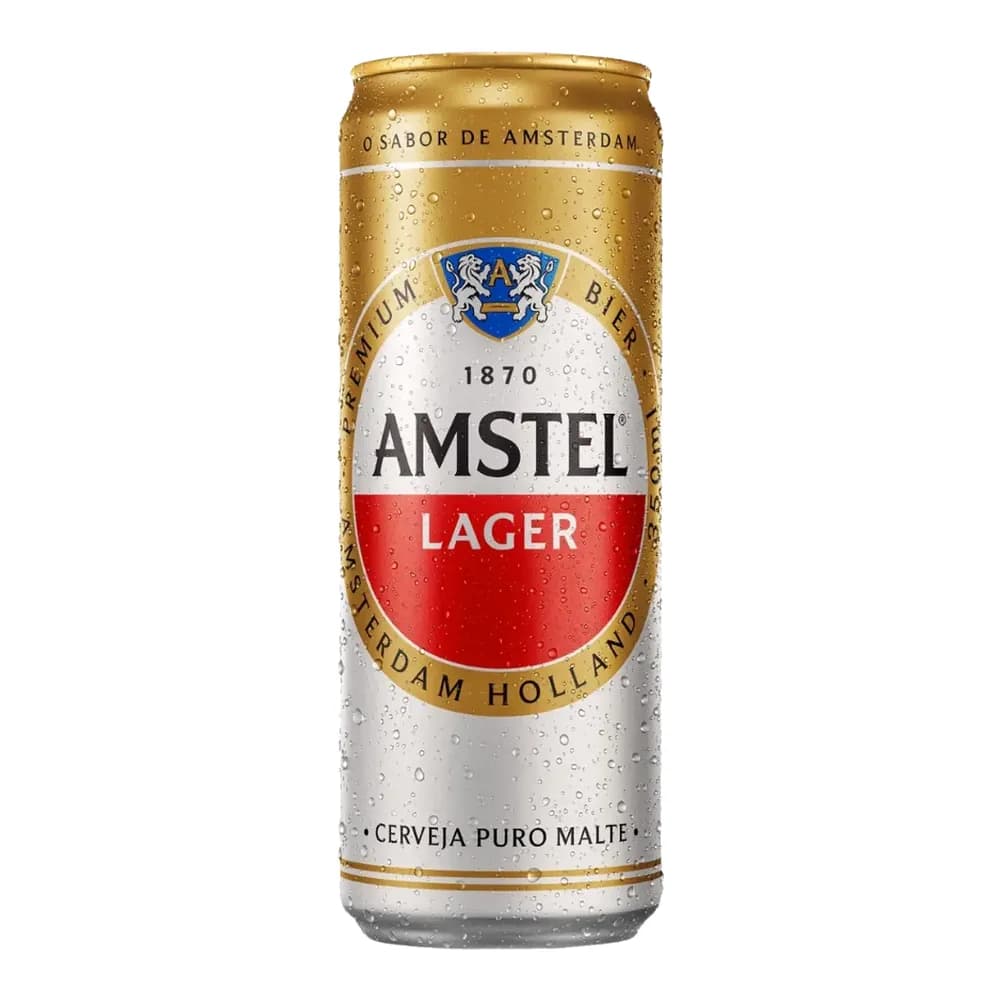 Cerveja amstel lata sleek 350ml