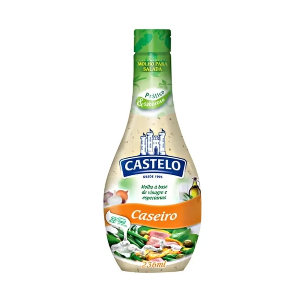Molho para salada caseiro castelo 236ml