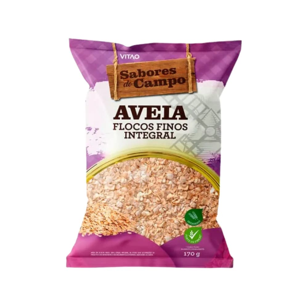 Aveia em flocos finos integral sabores do campo 170g