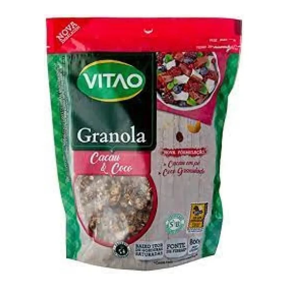 Granola tradicional vitao cacau e coco pacote 800g