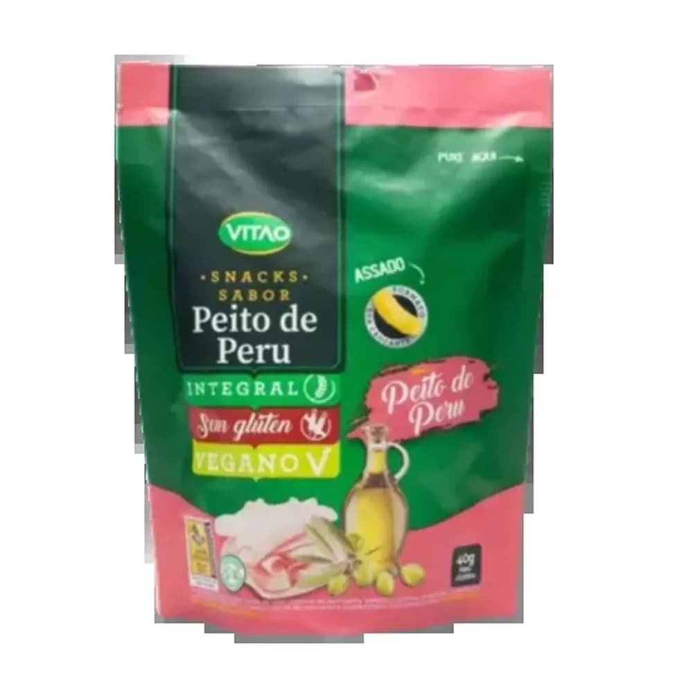 Snack integral peito de peru vitao pouch 60g