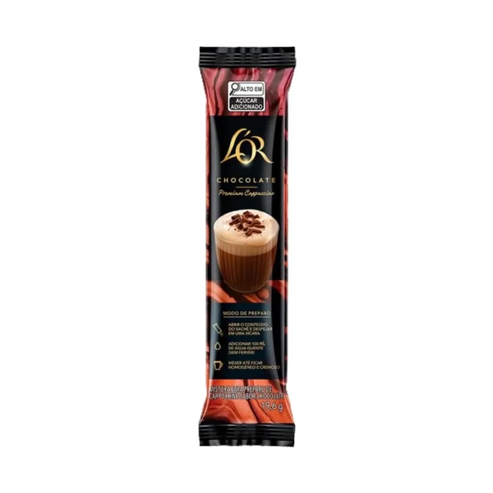 Cappuccino soluvel sabor chocolate premium l'or 19,6g