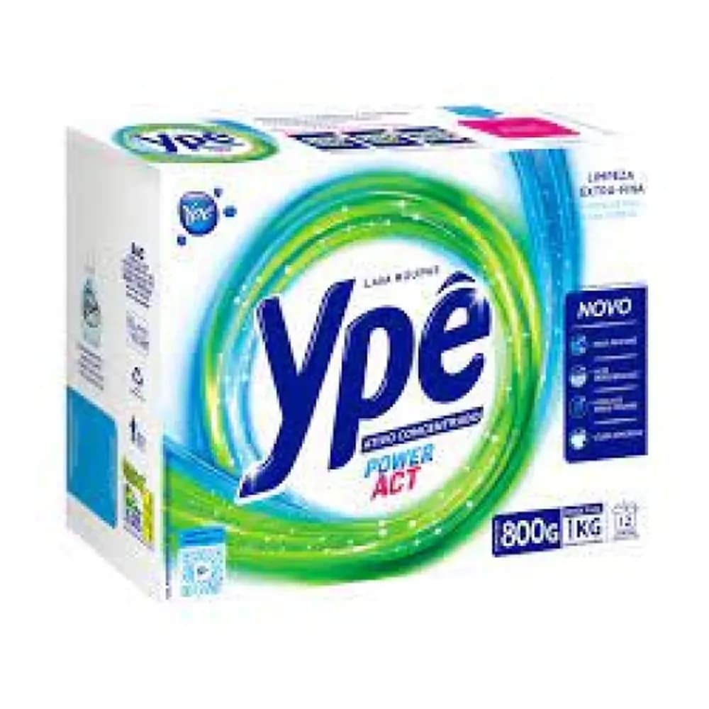 Lava roupas em po power action ype 800g