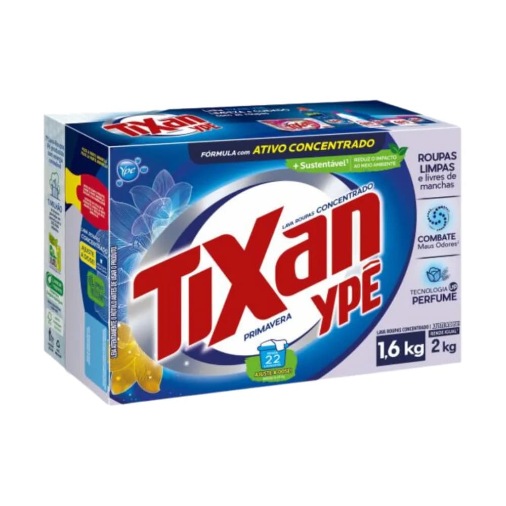 Lava roupas em po tixan primavera ype 1,6kg