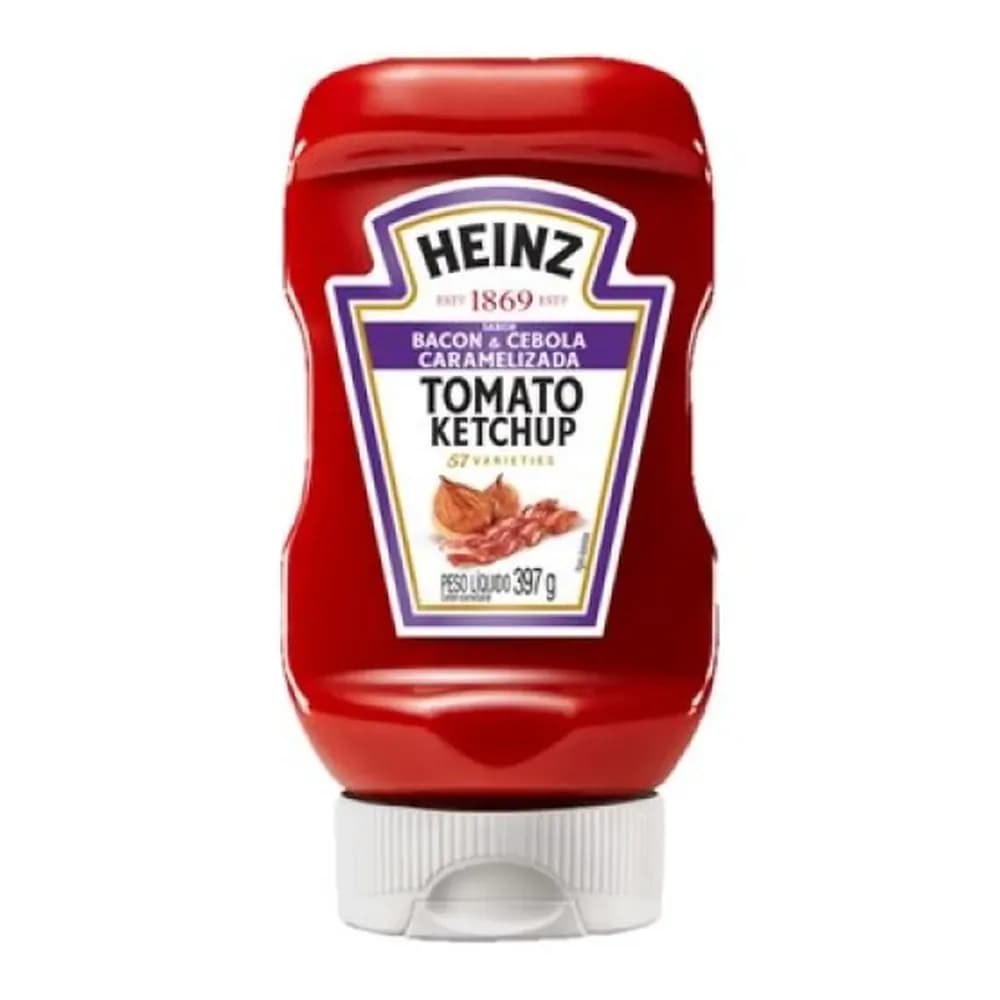 Ketchup bacon e cebola caramelizada heinz 397g
