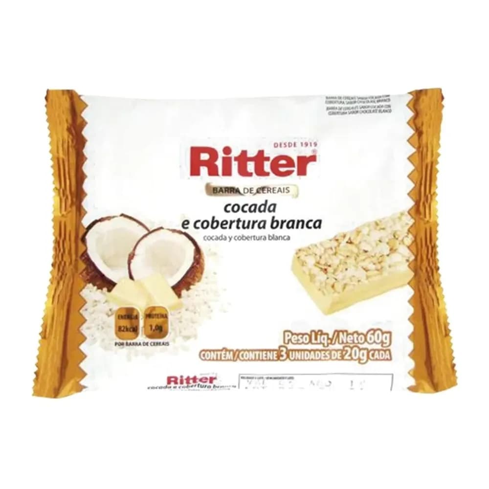 Barra cereal ritter avela e castanha com chocolate embalagem 25g