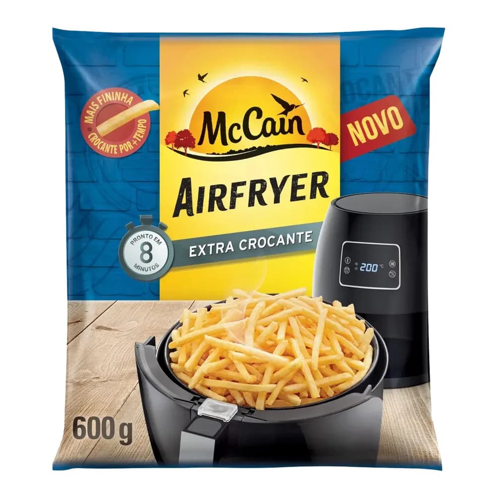 Batata pre frita extra crocante airfryer congelada mccain 600g