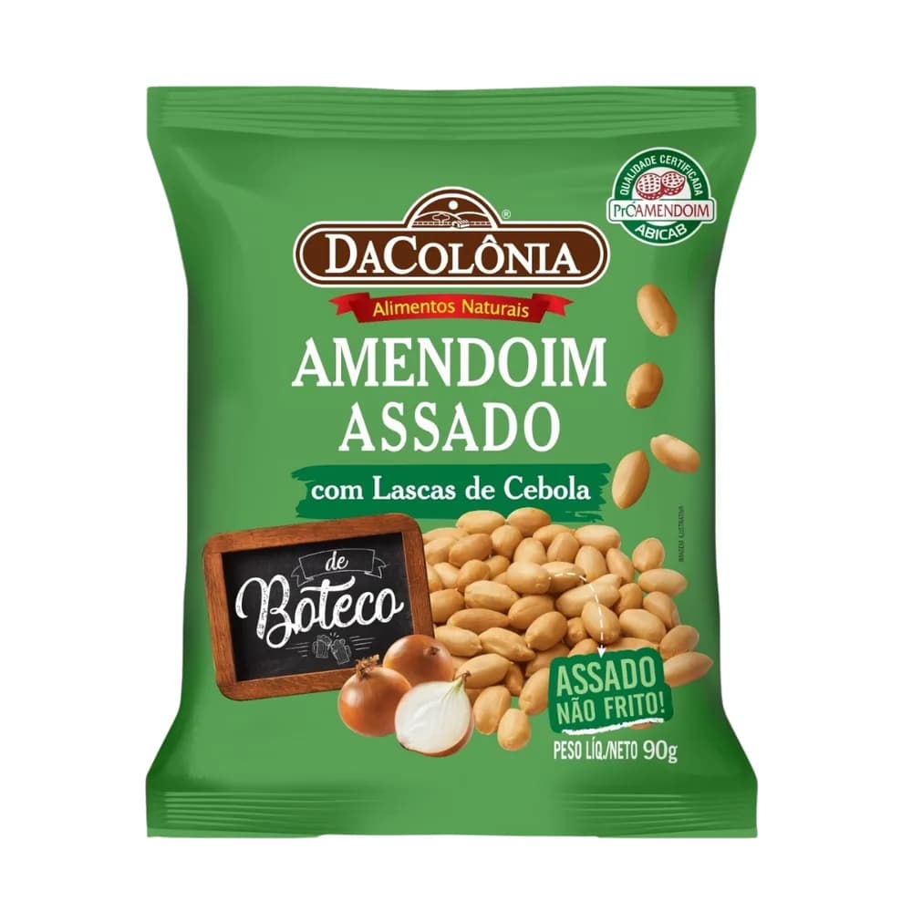 Amendoim assado com cebola da colonia 90g