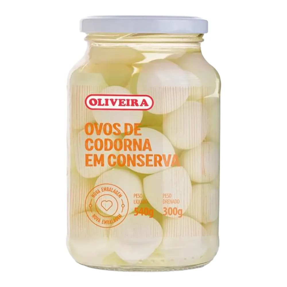 Ovos de codorna em conserva oliveira 300g
