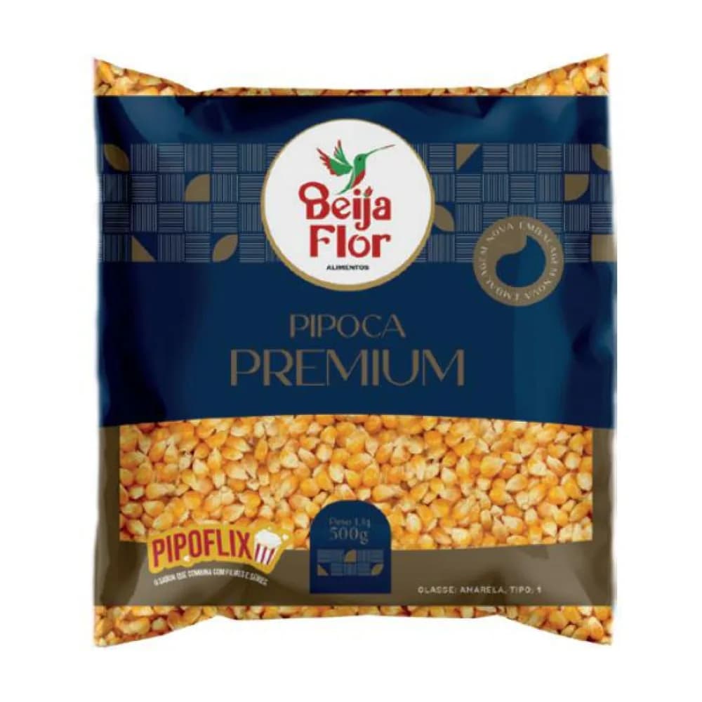 Milho para pipoca beija flor importada embalagem 500g