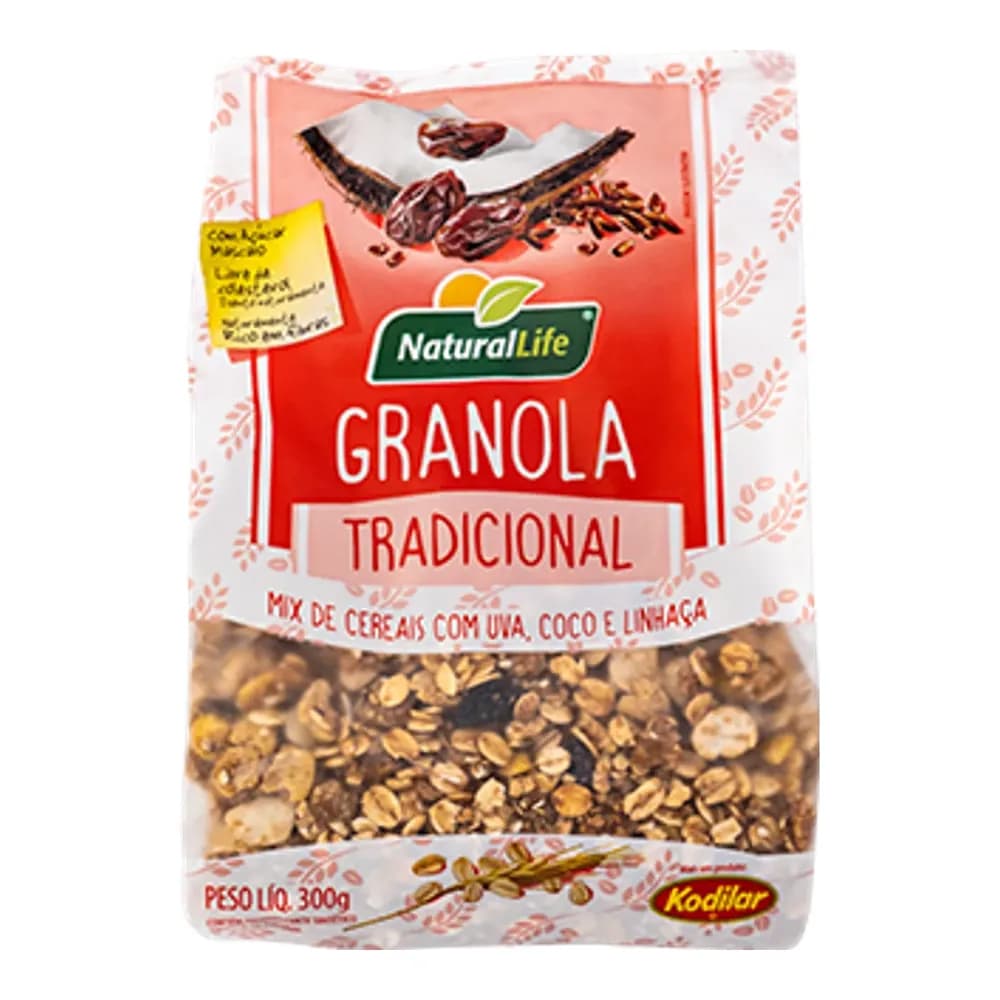 Granola com banana e canela natural life 300g