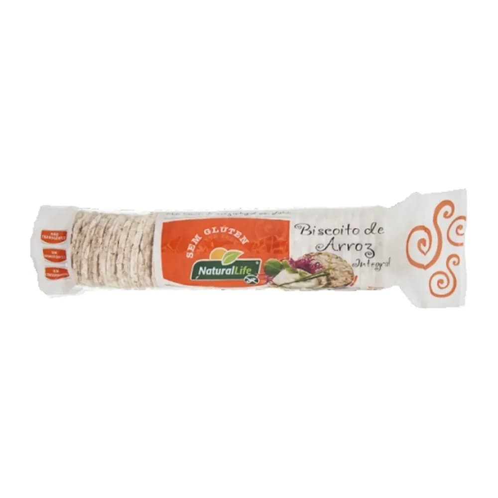 Biscoito de arroz natural life sem gluten 80g