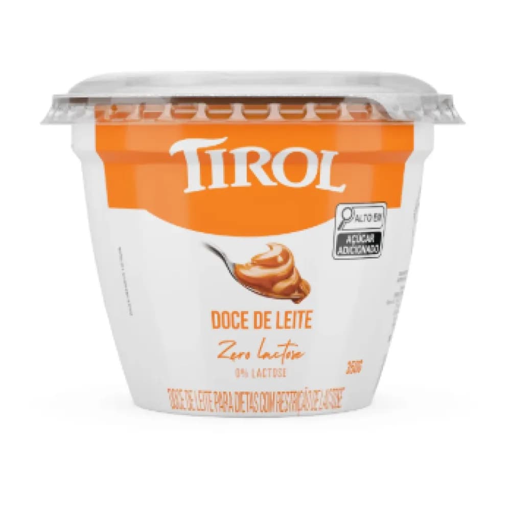 Doce de leite zero lactose tirol 350g