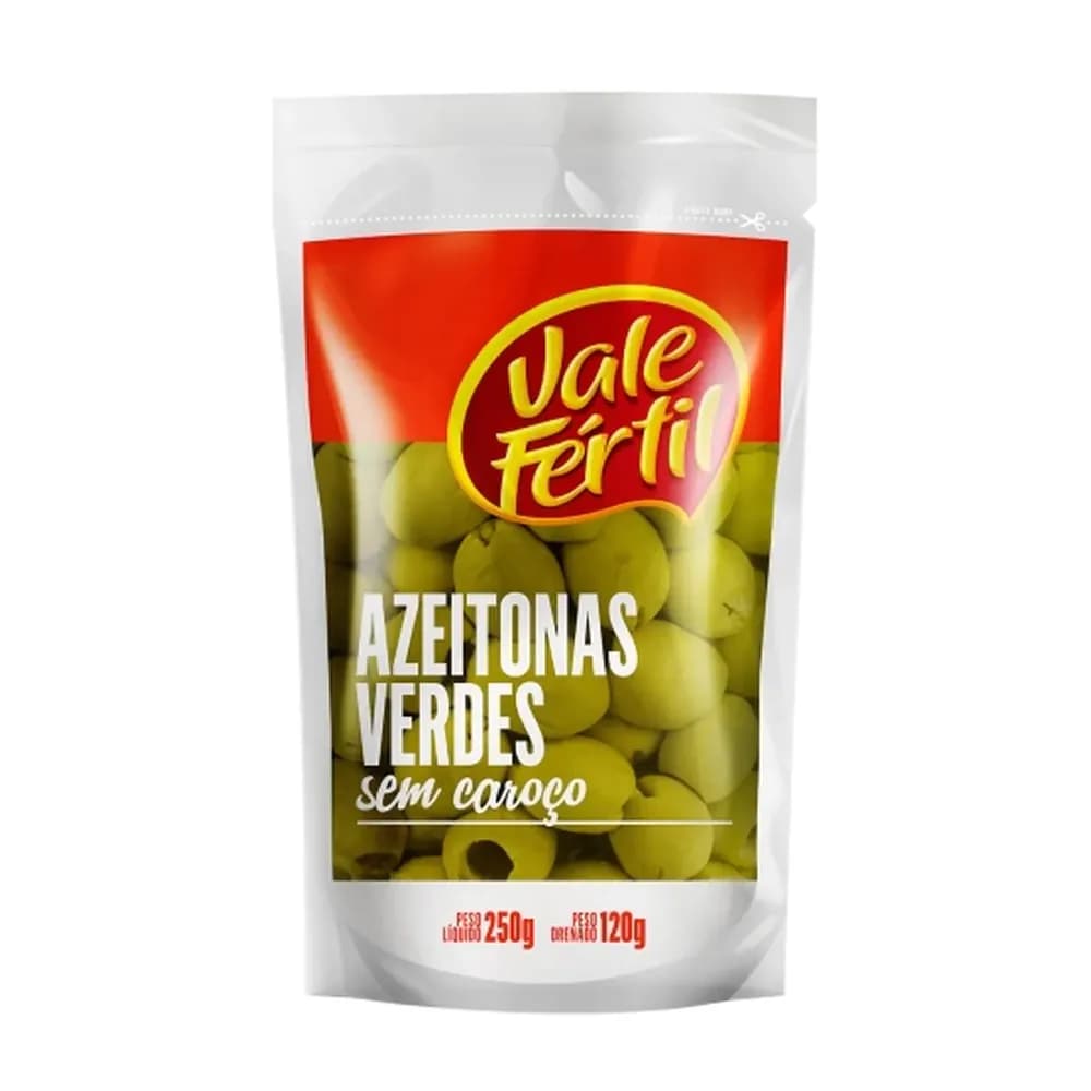 Azeitona verde vale fertil sem caroco sache 120g
