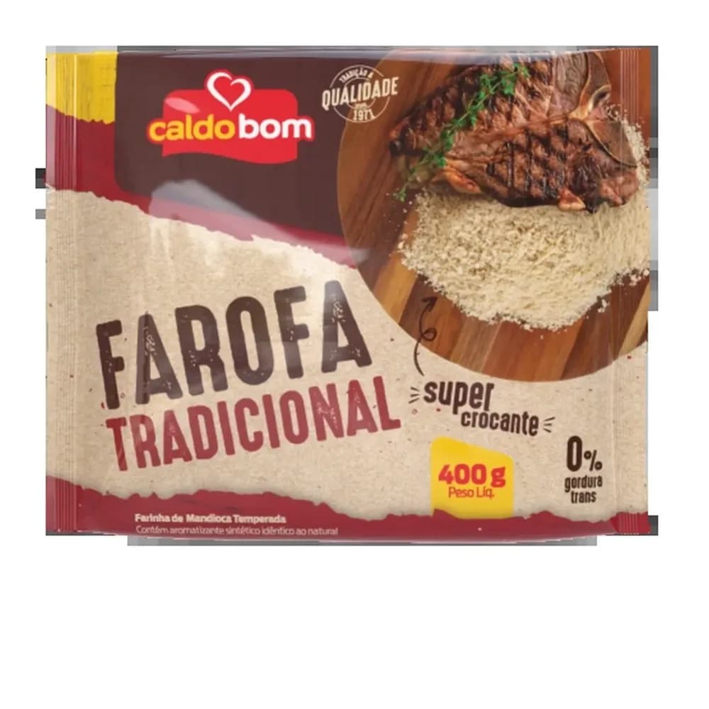 Farofa pronta caldo bom mandioca 500g