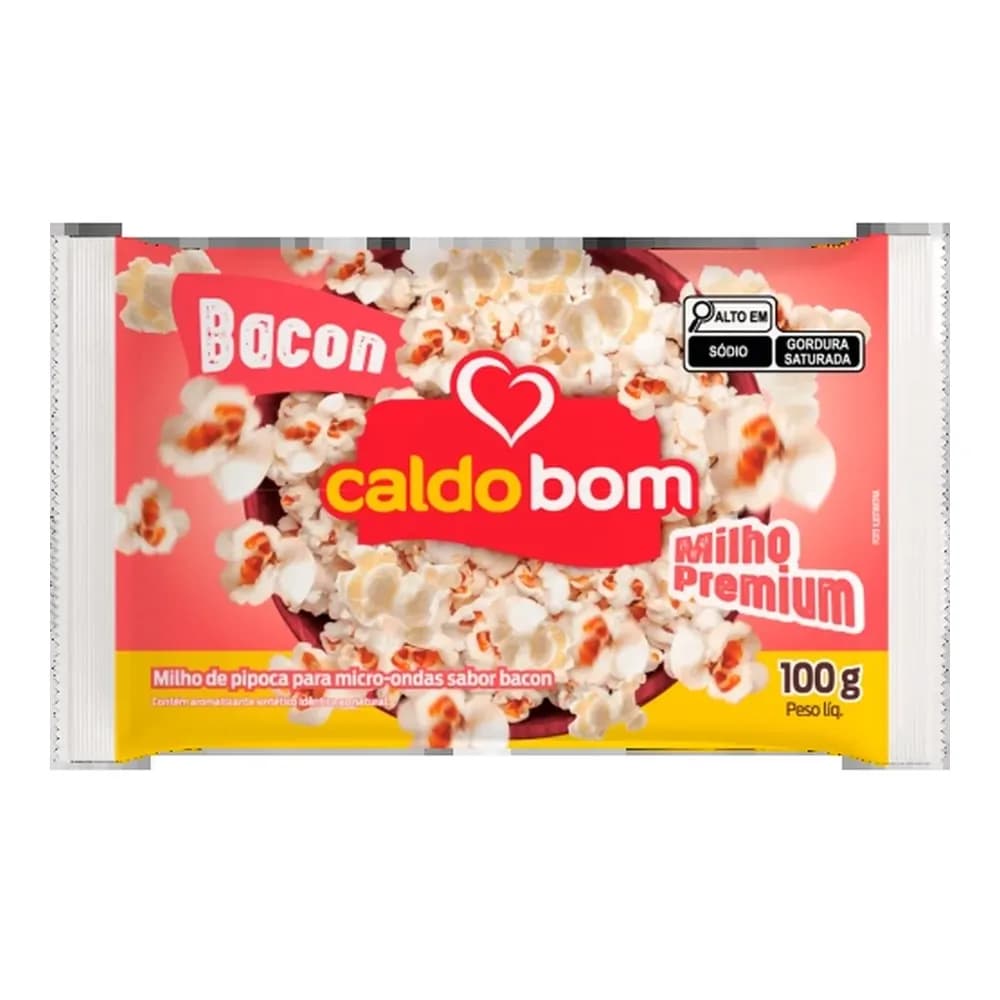 Pipoca de microondas caldo bom bacon 100g