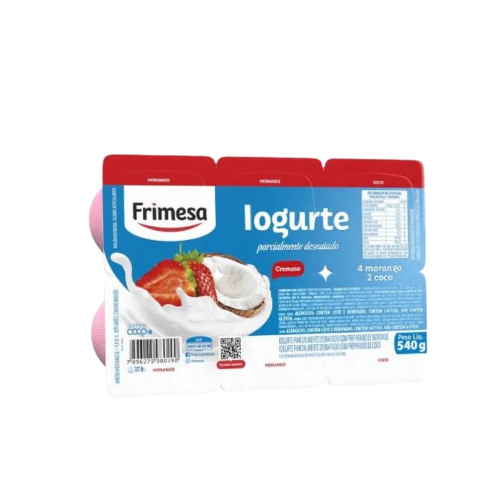 Iogurte frimesa morango coco bandeja 540g