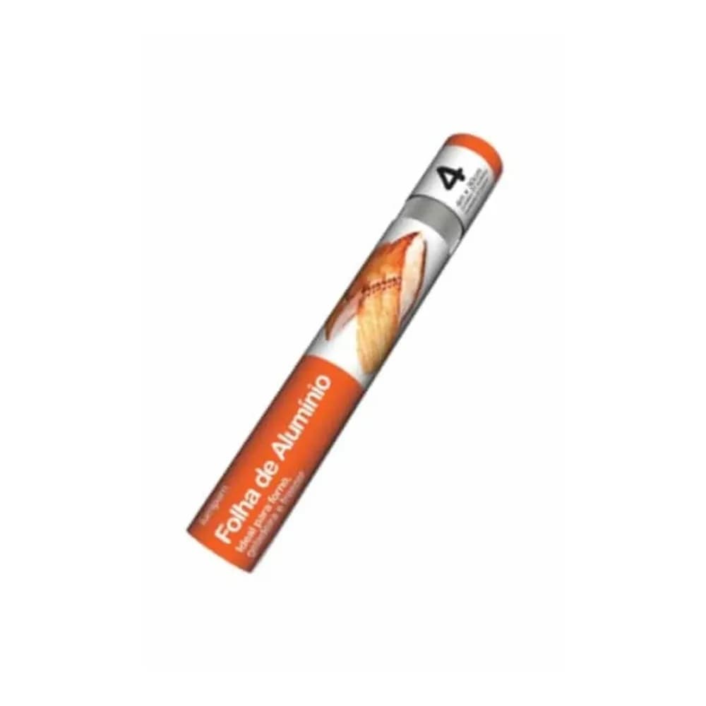 Folha de aluminio 30cm x 4,0m giopack rolo 1 un