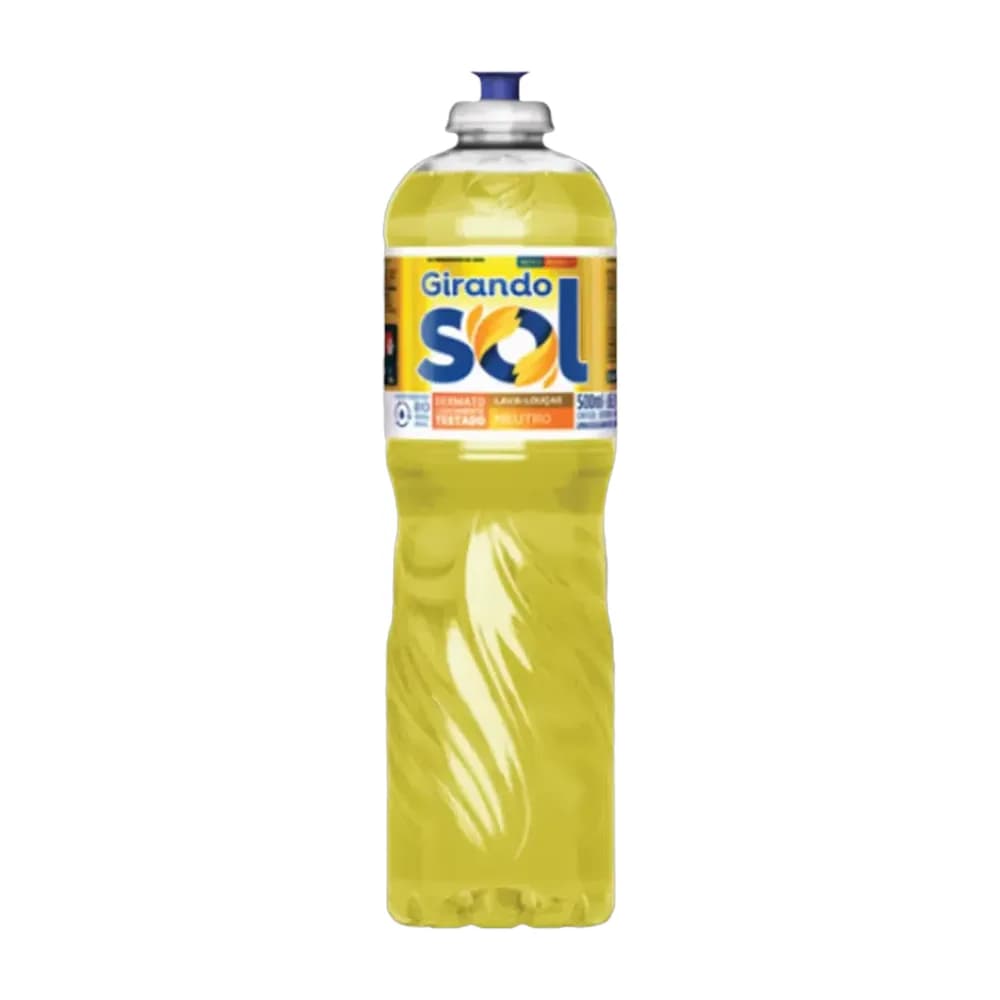 Detergente liquido girando sol neutro embalagem 500ml