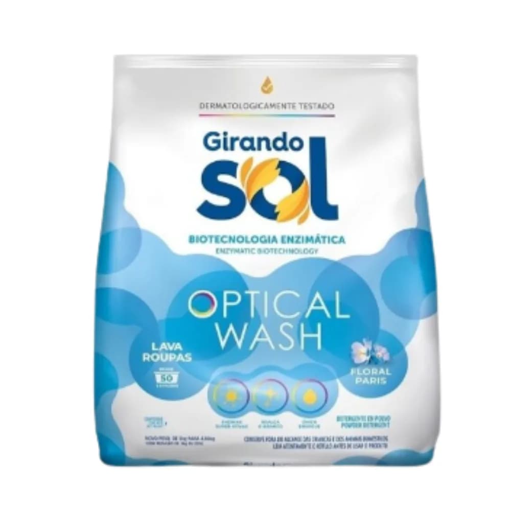 Sabao em po azul floral girando sol 800g