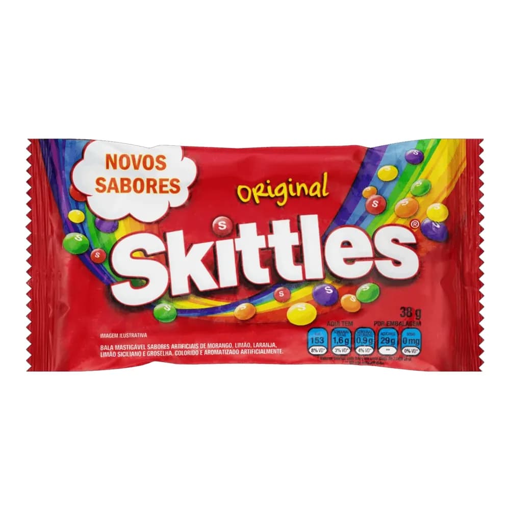 Bala de frutas skittles 38g - sabor original