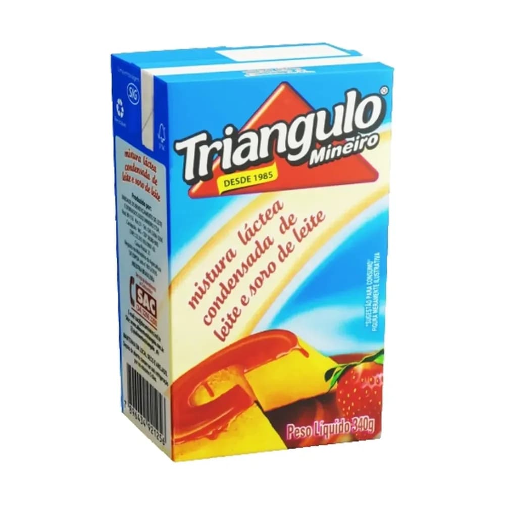Mistura lactea condensada de leite e soro do leite triangulo 340g