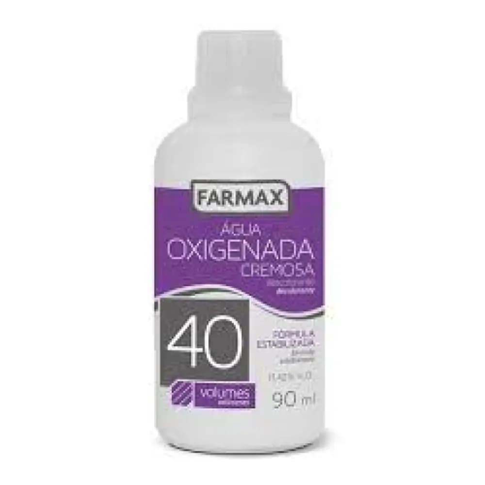 Agua oxigenada cremosa volume 40 farmax 90ml