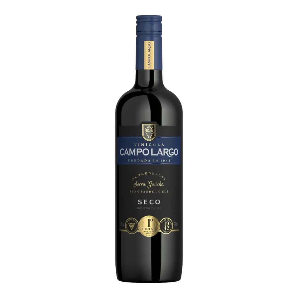 Vinho tinto campo largo seco garrafa 750ml
