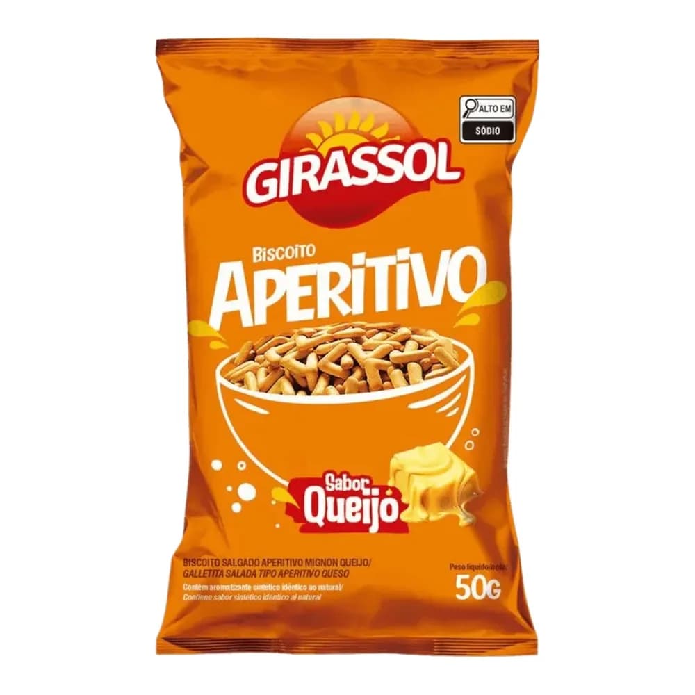 Biscoito aperitivo pizza girassol 50g