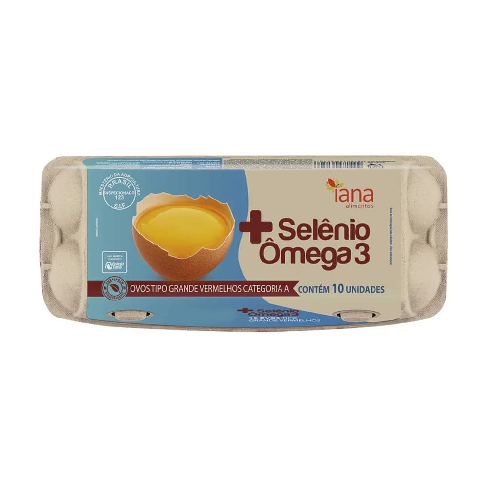 Ovo de galinha grand selenio+omega granja marutani com 10un